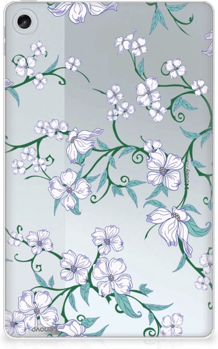 Lenovo Tab M10 Plus (3e generatie) Uniek Siliconen Hoesje Blossom White