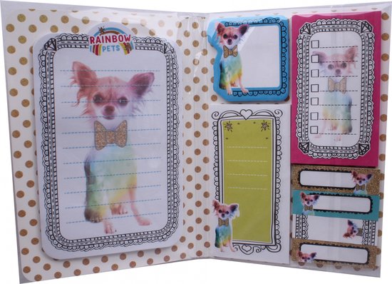 Totum Memoblokmapje Rainbow Pets Hond 17 X 12 Cm Wit 9-delig