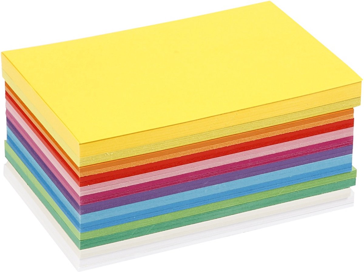 500 Vellen Gekleurd Karton A4 – 160 G/m², 10 Kleuren, Groothandelspak, Ideaal Voor Scholen En Creatievelingen