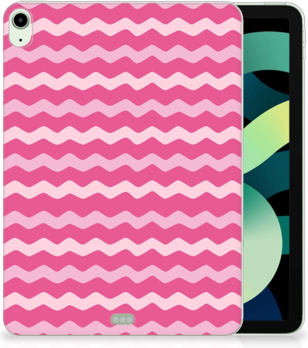 Back Cover voor iPad Air (2020/2022) 10.9 inch Hippe Hoes Waves Pink
