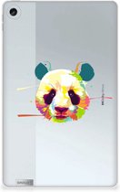 Hoes Lenovo Tab M10 Plus (3e generatie) Tablet Backcover met foto Super als Sinterklaas Cadeautje Panda Color met transparant zijkanten