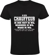 Chauffeur Heren t-shirt | verjaardagkado | verjaardag kado | grappig | jarig | cadeau | Zwart