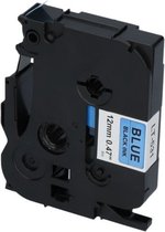 PrintAbout huismerk Tape TZe-531 Zwart op blauw (12 mm) geschikt voor Brother