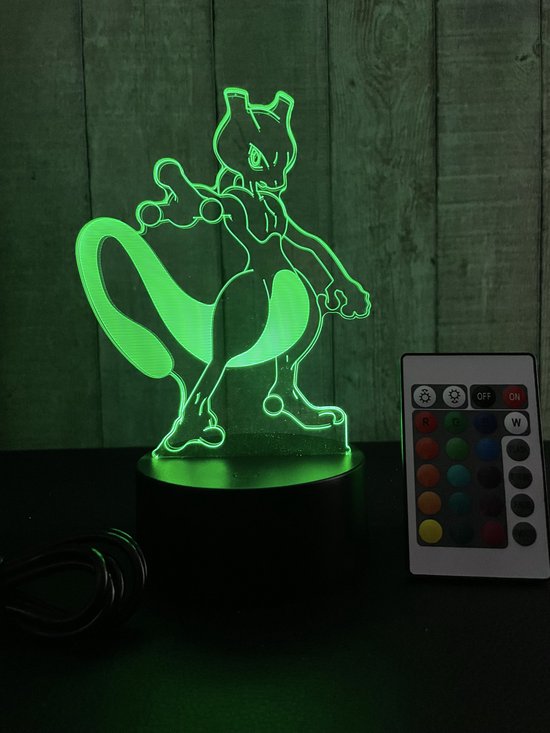 Klarigo® Veilleuse - Lampe LED 3D Illusion - 16 Couleurs - Lampe de Bureau  - Pokemon -... | bol.com