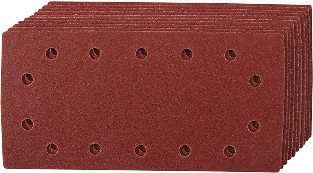 Silverline Geperforeerde klittenband 1/2 schuurvellen, 10 pak 120 korrelmaat