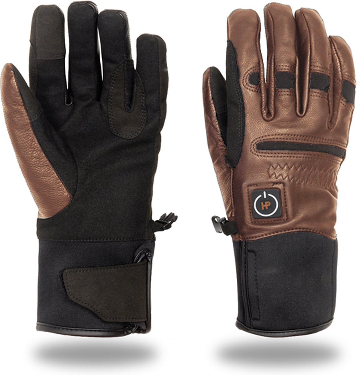 HeatPerformance® NATURE - verwarmde handschoenen - paardrijden - wandelen - fietsen - dames - cognac | maat L