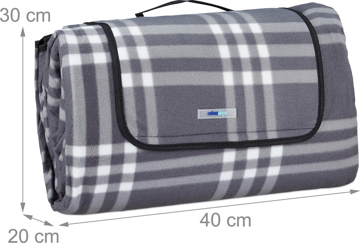Relaxdays xxl picknickkleed, 300x200, waterdicht buitenkleed, strand