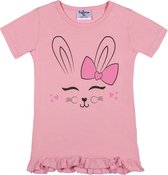 Fun2wear - enfants - filles - grande chemise / chemise de nuit - Happy Bunny - rose shadow - taille 92