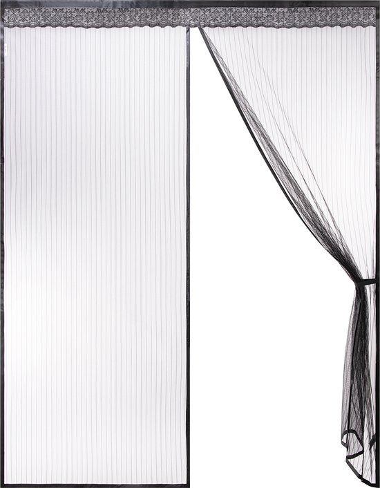 O’DADDY® Deurgordijn – Vliegengordijn - Magnetisch - Deurhor Deluxe 184 x 230 cm – Dubbel deur - Zwarte Hor – Horgordijnen
