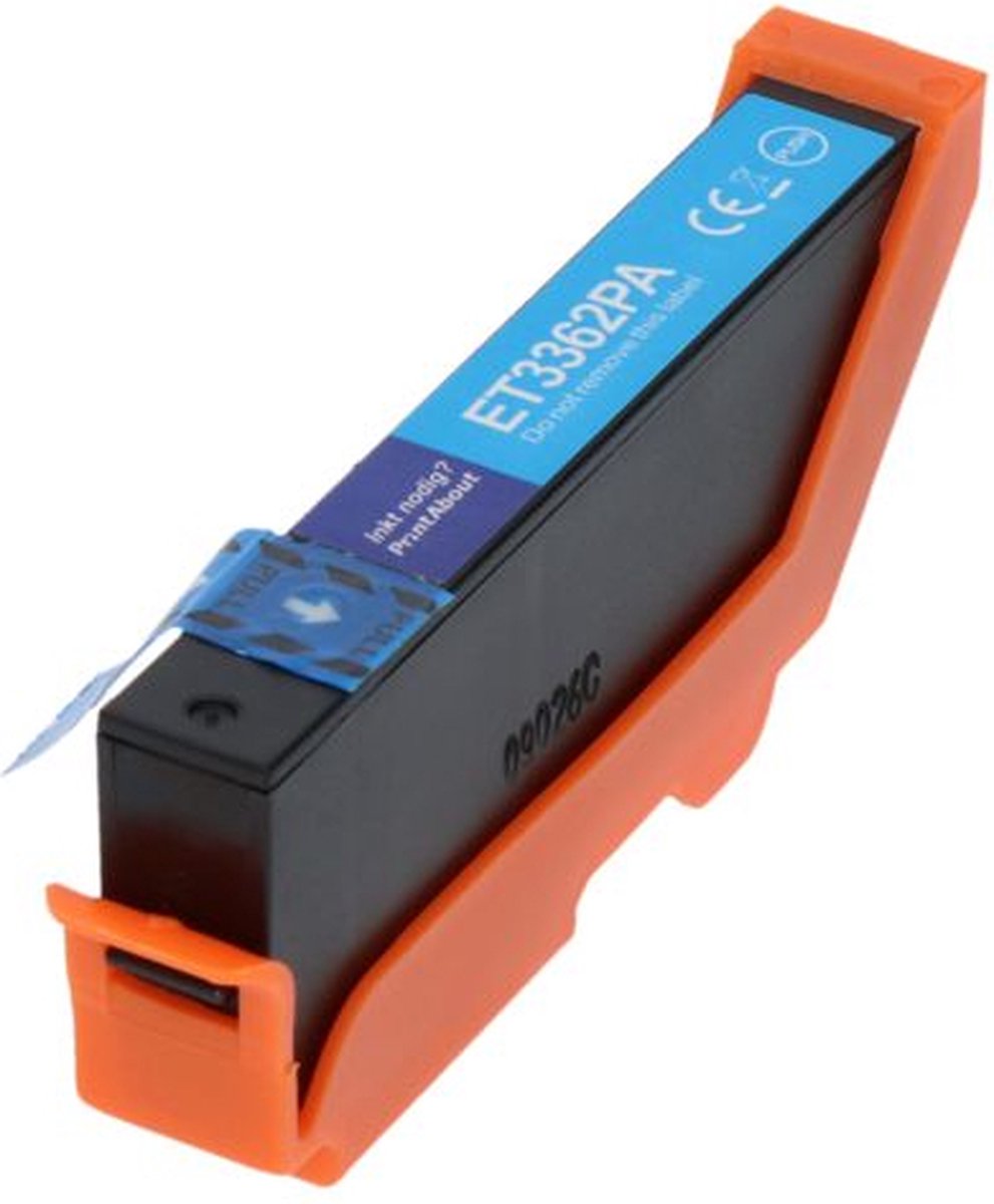 PrintAbout huismerk Inktcartridge 33XL (C13T33624012) Cyaan Hoge capaciteit geschikt voor Epson