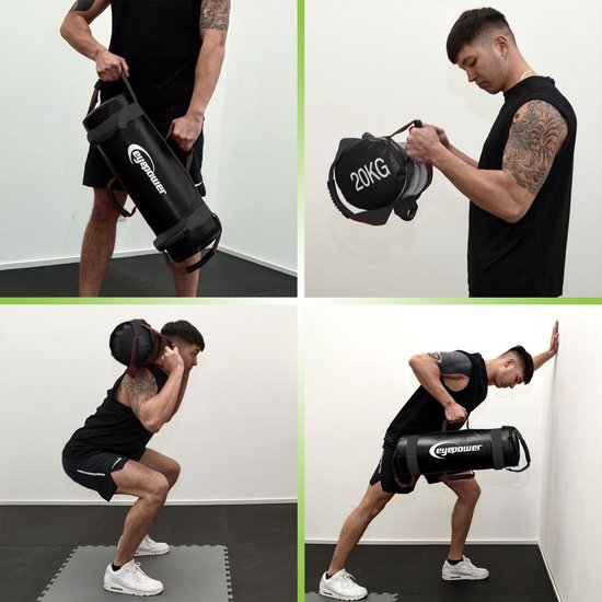Fitnesszandzak, verstelbare trainingszandzak, draagkracht 30-45 kg