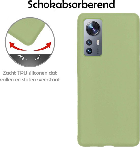 Coque Xiaomi 12 Siliconen - Coque Xiaomi 12 - Coque Xiaomi 12 Verte - 2 Pièces