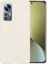Hoesje Geschikt voor Xiaomi 12 Hoesje Siliconen Case - Hoes Geschikt voor Xiaomi 12 Hoes Siliconen - Wit