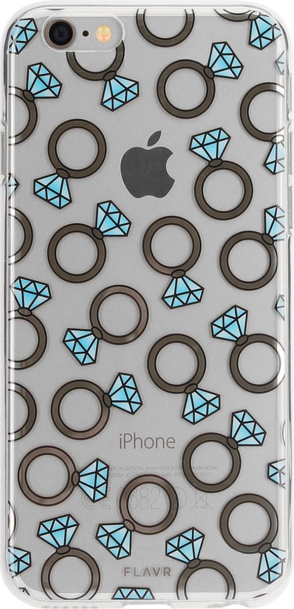 Apple iPhone SE (2022) Hoesje - FLAVR - iPlate Serie - TPU Backcover - Diamond Rings - Hoesje Geschikt Voor Apple iPhone SE (2022)