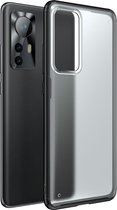 Mobigear Hoesje geschikt voor Xiaomi 12 Pro Telefoonhoesje Hardcase | Mobigear Shockproof Backcover | Schokbestendig 12 Pro Telefoonhoesje | Anti Shock Proof - Zwart