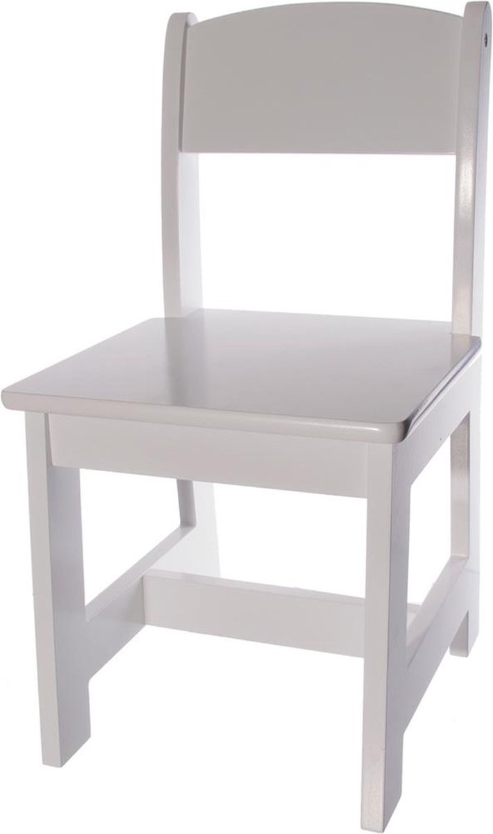 2x Houten Kinderstoeltje Wit – 25 x 29 x 51 cm – Kinderstoel met Rugleuning – Personaliseerbaar met Naam – Voor Kinderkamer, Speelhoek & Kinderopvang