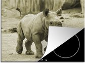 KitchenYeah® Inductie beschermer 71x52 cm - Neushoorn - Kalf - Kookplaataccessoires - Afdekplaat voor kookplaat - Inductiebeschermer - Inductiemat - Inductieplaat mat