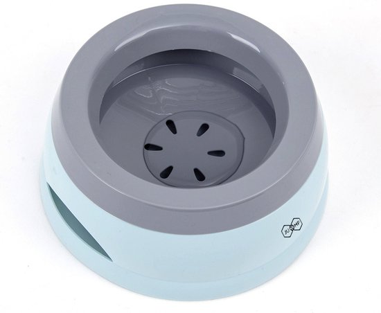 JU&MP Drinkbak Hond - Waterbak - Hond - Anti Knoei - Blauw