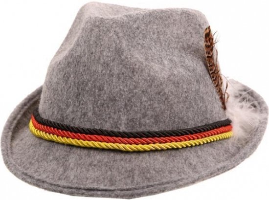 6 chapeaux gris Oktoberfest avec le drapeau allemand | bol.com