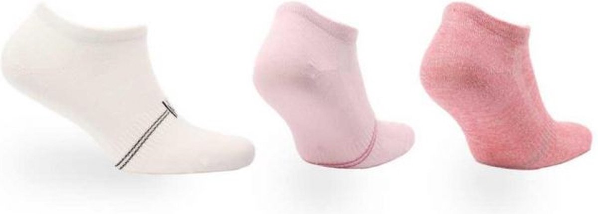 Norfolk - Bamboe sokken - 3 paar - Premium 77% Bamboe Sneakersokken - Sportsokken - Sokken Dames - Panda - Roze-Wit - 39-42