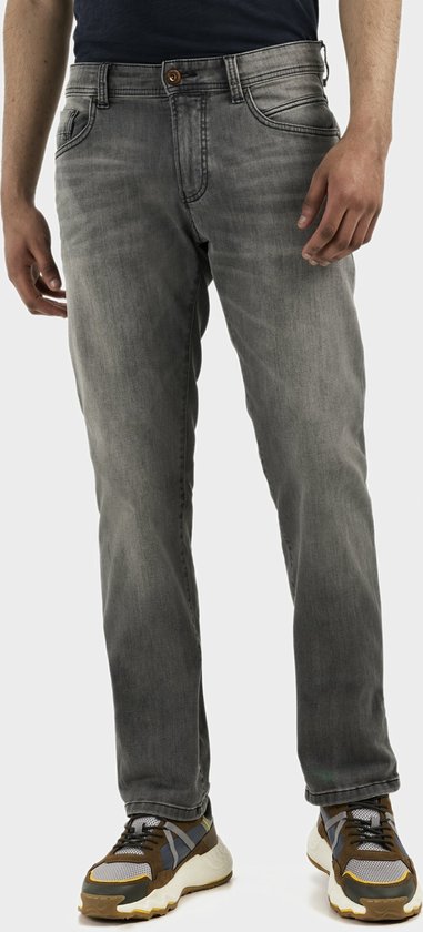 camel active Regular Fit 5-Pocket Organic Cotton Jeans - Maat menswear-38/32 - Grau