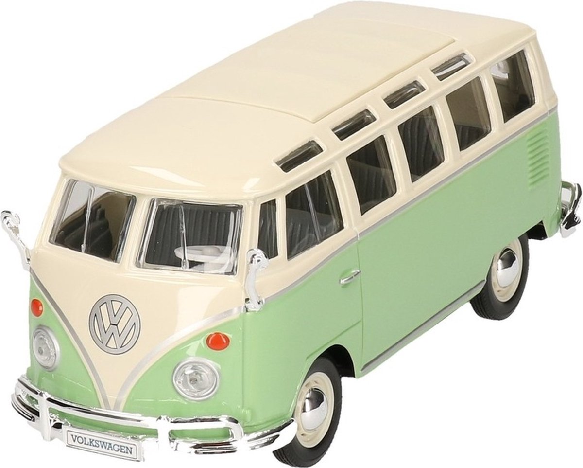 Maisto Modelauto Volkswagen T1 - Samba - groen - schaal 1:24 - schaalmodel speelgoed