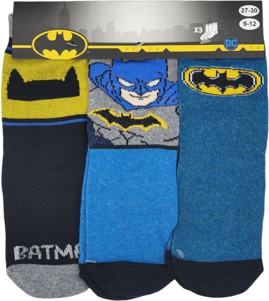 Batman - sokken Batman 3 paar- jongens- maat 23/26