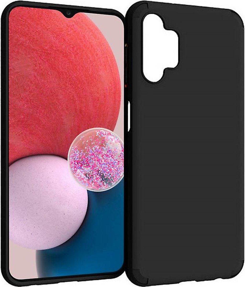 Flexibele achterkant Silicone hoesje zwart Geschikt voor: Samsung Galaxy A13 4G