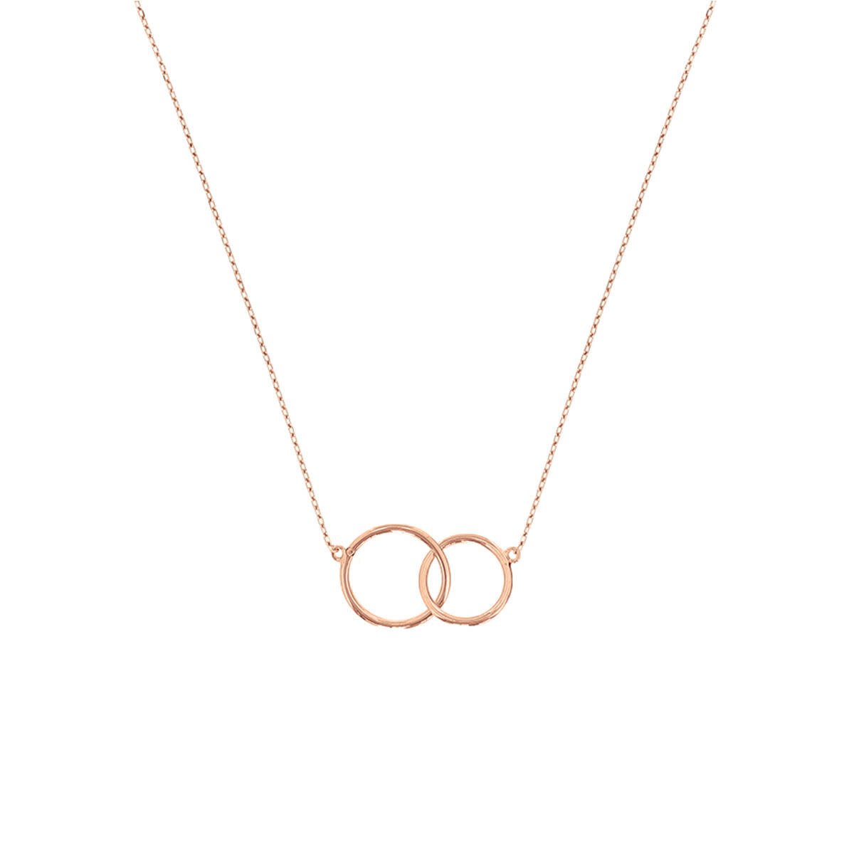14K rosegoud collier rondjes 40 - 44 cm 4401253