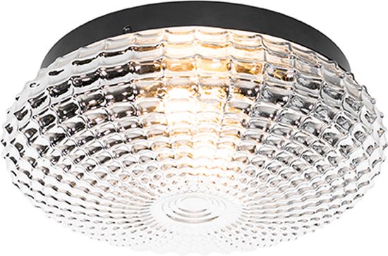 QAZQA nohmi - Klassieke Plafondlamp - 1 lichts - Ø 30 cm - Transparant - Woonkamer | Slaapkamer | Keuken