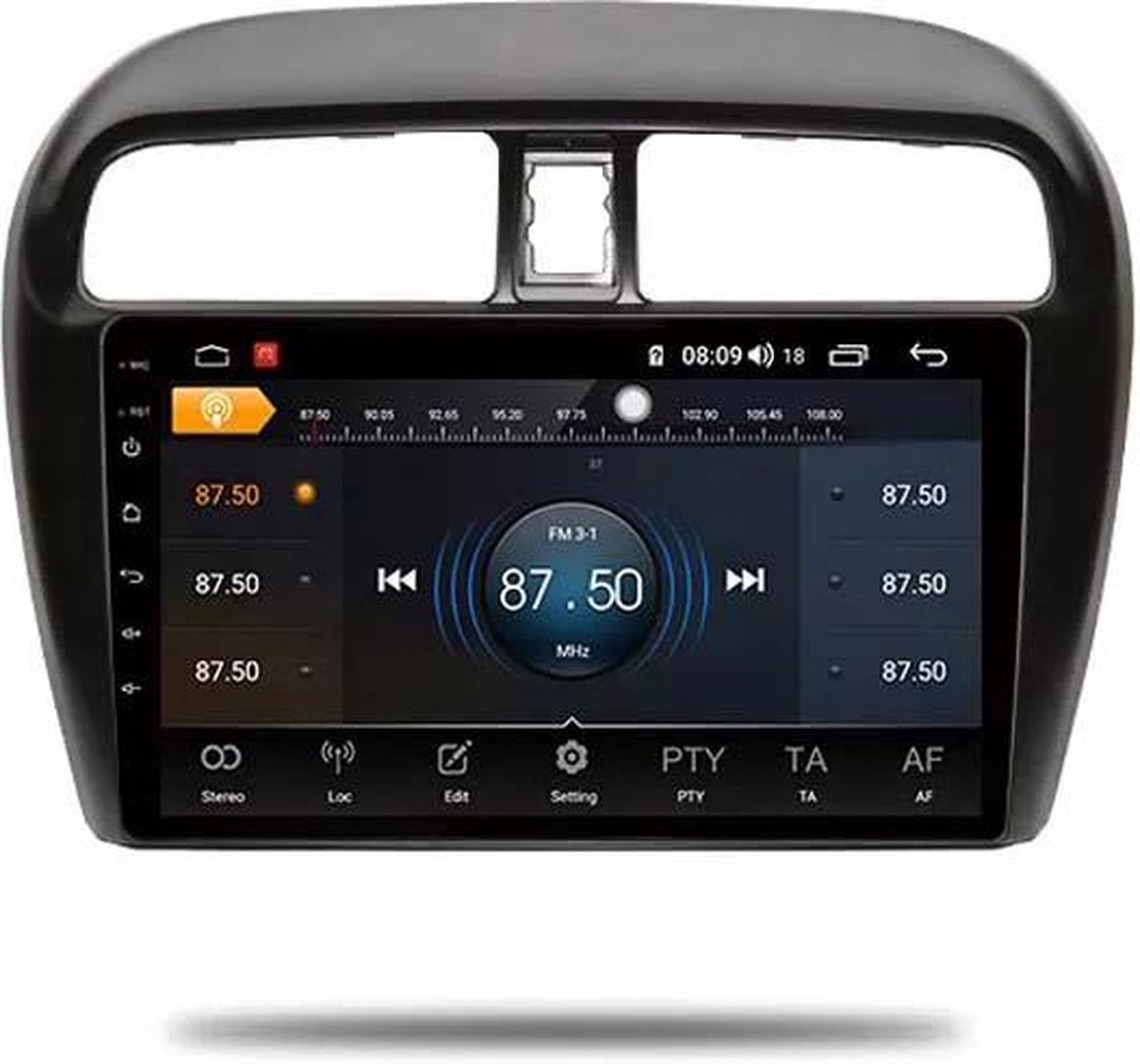 Navigatiesysteem auto met scherm - autoradio geschikt voor CarPlay en Android auto - bluetooth radio - geschikt voor Mitsubishi Space Star 2013-2022