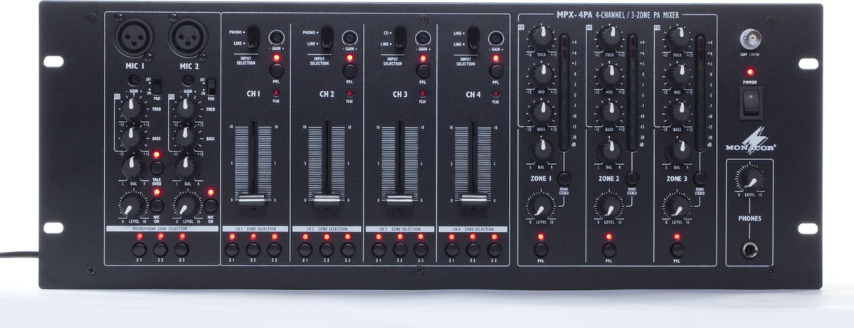 Monacor RCP-8732U Panneau Rack 19" 1U – 8 Découpes Série D Neutrik – Installation Pro Audio
