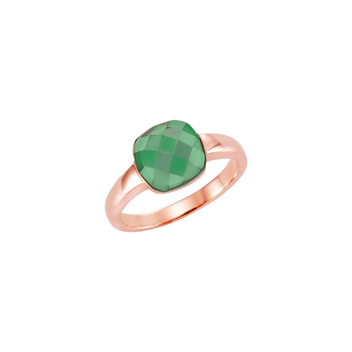 Jamelli Dames Dames ring 925 sterling zilver 1 Quartz 52 Roze / Groen 32011778