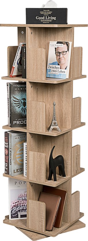 Kamyra Biblioth que Pivotant 4 Niveaux Biblioth que Biblioth que 