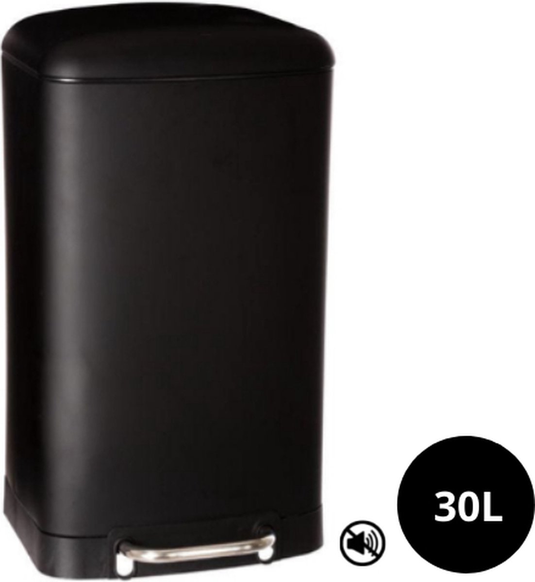 HOMCOM Prullenbak 20L met Soft-Close Deksel en Voetpedaal