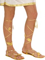 Romeinse/Griekse thema gouden dames carnaval verkleed sandalen