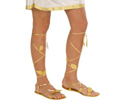 Widmann Romeinse sandalen - goud - verkleden - gladiator/Cleopatra - romeinen