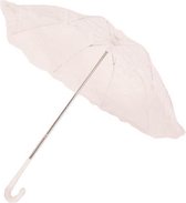 Witte kanten paraplu 60 cm