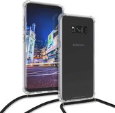 Arara Silicone Hoesje geschikt voor Samsung Galaxy S8 Transparant Hoesje met Zwarte draagkoord / Backcover / Case / Samsung