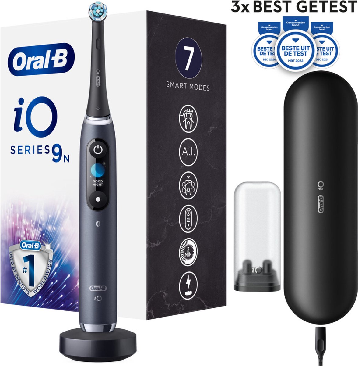 handicap Een centrale tool die een belangrijke rol speelt Wrijven Oral-B iO 9n - Elektrische Tandenborstel - Zwart | bol.com