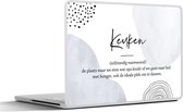 Laptop sticker - 15.6 inch - Keuken - Opa - Quotes - Spreuken - Woordenboek - Keuken definitie - 36x27,5cm - Laptopstickers - Laptop skin - Cover