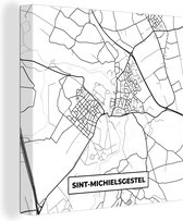 Peinture sur toile Sint-Michielsgestel - Plan d'étage - Carte - Plan de la ville - 90x90 cm - Décoration murale
