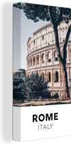 Canvas Schilderij Rome - Italië - Colosseum - 40x80 cm - Wanddecoratie