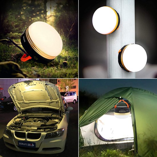 Lanterne LED Solaire Hi Sheen, Portable Et Rechargeable USB, Pour Camping, Bleue