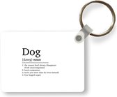Sleutelhanger - Quotes - Dog - Hond definitie - Woordenboek - Spreuken - Uitdeelcadeautjes - Plastic