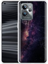 Realme GT2 Pro Hoesje Black Space Marble - Designed by Cazy