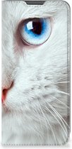 Bookcover Motorola Moto G22 Smart Case Witte Kat