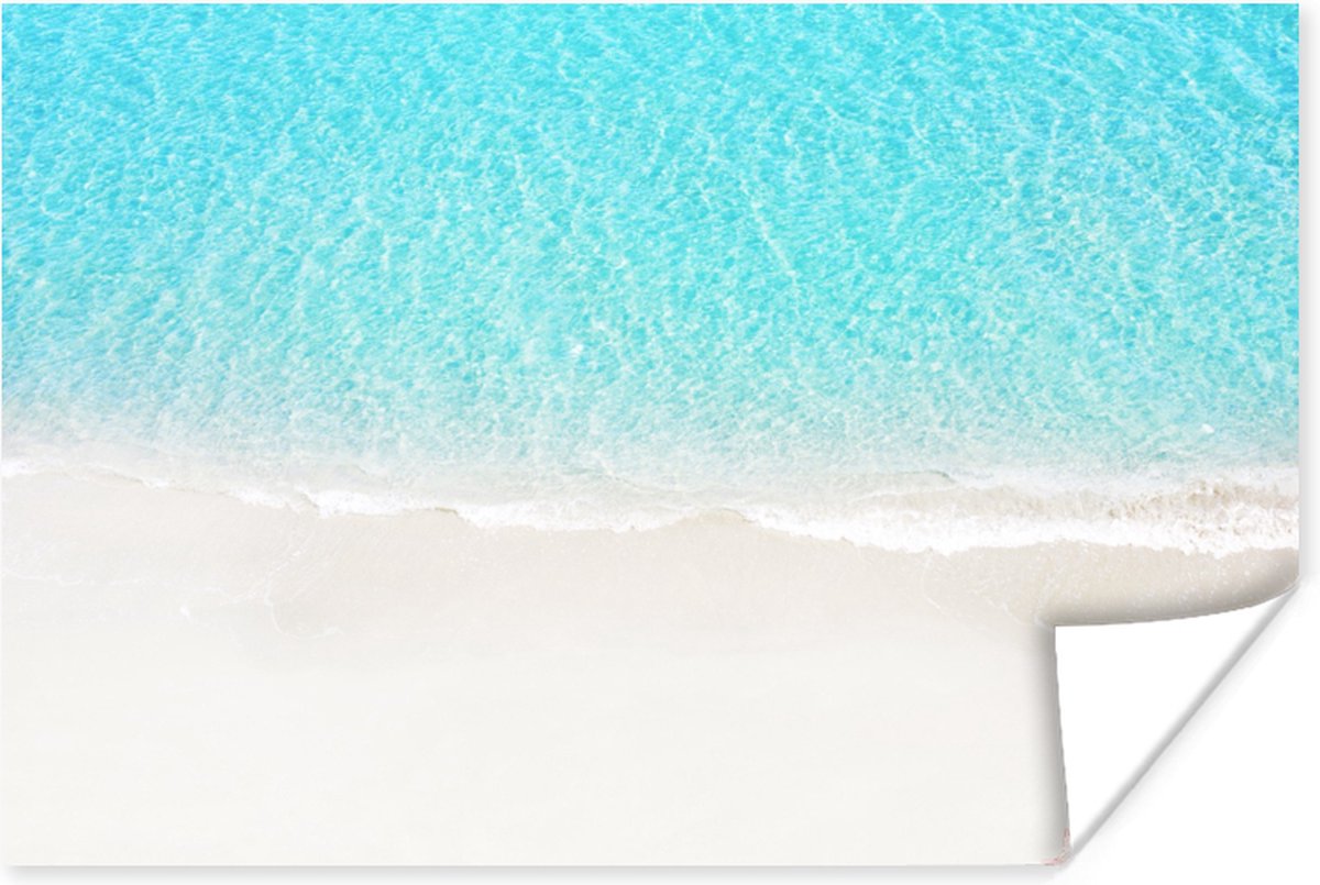 Poster Blauw - Water - Strand - 60x40 cm
