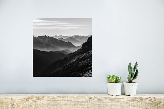 Affiche Montagnes - Nature - Brouillard - 30x30 cm