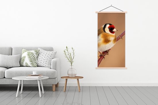 Affiche scolaire - Chardonneret - Vogel - Animaux - 90x180 cm - Lattes vierges